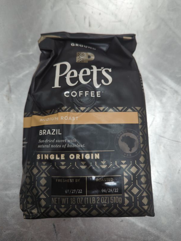 Photo 2 of Peet's Coffee Single Origin Brazil, Medium Roast Ground Coffee, 18 oz Bag