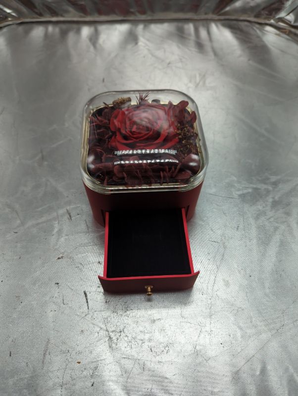 Photo 2 of Rose Gifts for Mom, Preserved Flowers Red Rose Gift Box 
