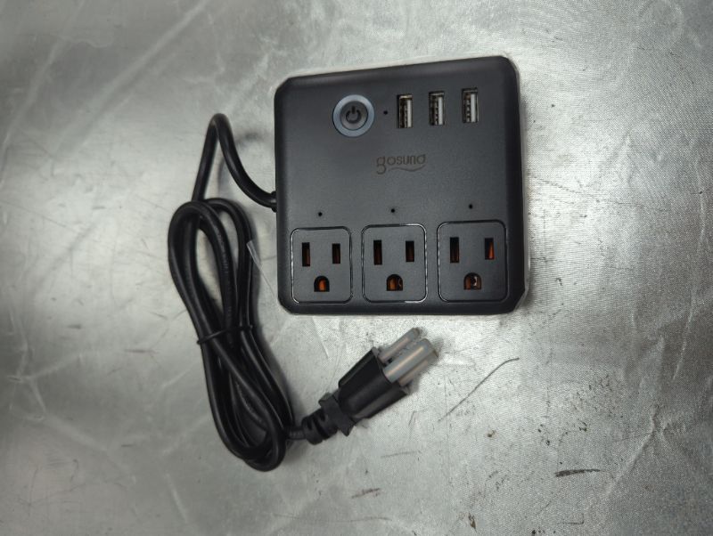 Photo 2 of Gosund Smart Power Strip,WiFi Outlets Work with Alexa Google Home,Mini Smart Plug Surge Protector with3USB 3 Charging Port 10A(Black?
