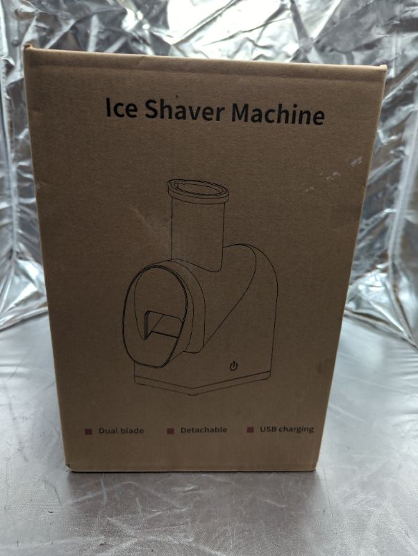 Photo 2 of JoyMech Portable Shaved Ice Machine, Snow Cone Machine, Smart Ice Crusher, Ice Shaver with Built-in Rechargeable Batteries, Perfect for Outdoor and Home Use