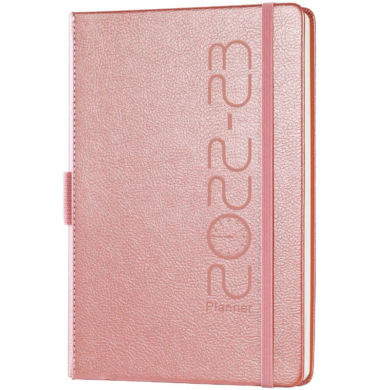 Photo 1 of 2022-2023 Planner - Weekly, Monthly and Year Planner with Pen Loop, July 2022 - June 2023, to Achieve Your Goals & Improve Productivity, Thick Paper, Inner Pocket, 5.75" x 8.25" - Rosy