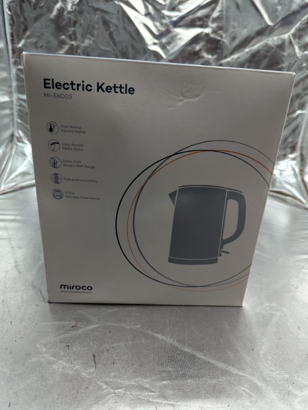 Photo 1 of Miroco Electric Kettle 003, 1.5L Double Wall 100% Stainless Steel BPA-Free Cool Touch

