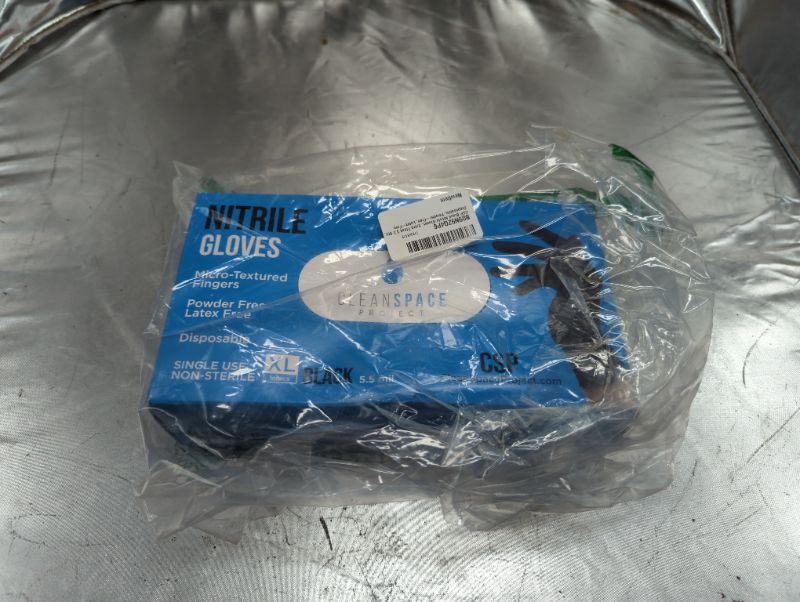 Photo 2 of CSP Black Nitrile Gloves, Extra Thick 5.5 Mil, Disposable, Powder-Free, Latex-Free Black - Xl (Box of 100)