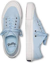 Photo 1 of Guffy Womens Canvas Sneakers – Low Top Walking Shoes – Fashion Canvas Shoes for Women - Lace Up Casual Canvas Tennis Shoes - Wear for Any Occasion - Size 8 - Baby Blue
