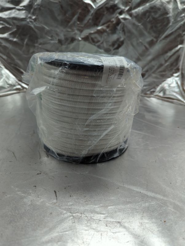Photo 2 of 3/8 inch Knotrite Nylon Rope - 500 Foot Spool | 100% Nylon - Solid Braid - Dyeable - Industrial Grade - High UV and Abrasion Resistance 3/8" X 500 ft spool White