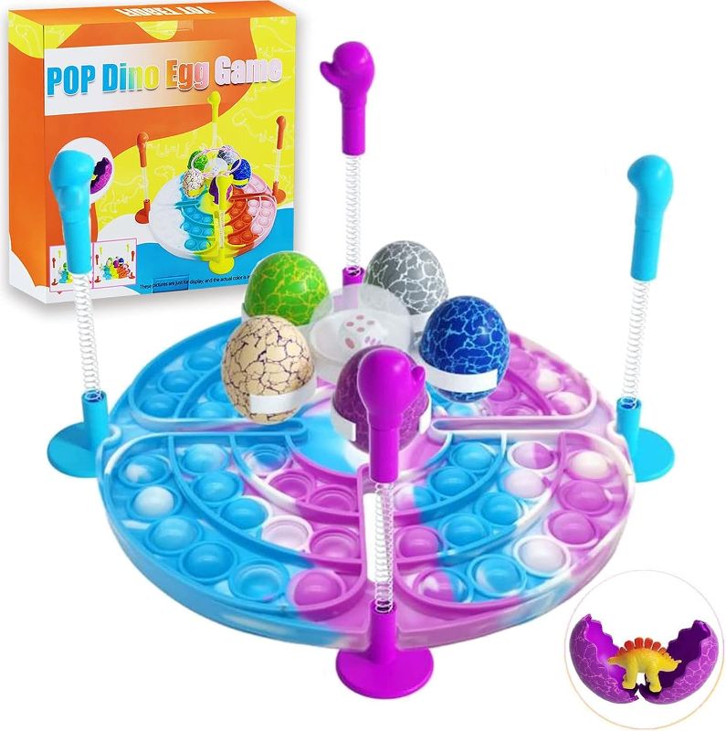 Photo 1 of Dinosaur Toys for Kids, Interactive Dinosaur Pop Fidget Toy Pop Dice Dinosaur Eggs Game Creative Dinosaur Birthday Party Supplies Push Pop Sensory Toys for Kids (Style B)
