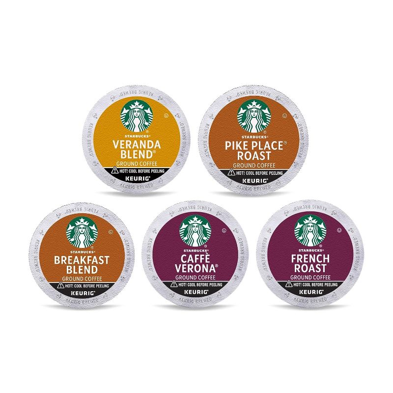 Photo 1 of Starbucks K-Cup Coffee Pods—Starbucks Blonde, Medium & Dark Roast Coffee—Variety Pack for Keurig Brewers—100% Arabica—1 box (40 pods total)
