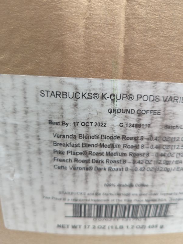Photo 3 of Starbucks K-Cup Coffee Pods—Starbucks Blonde, Medium & Dark Roast Coffee—Variety Pack for Keurig Brewers—100% Arabica—1 box (40 pods total)
