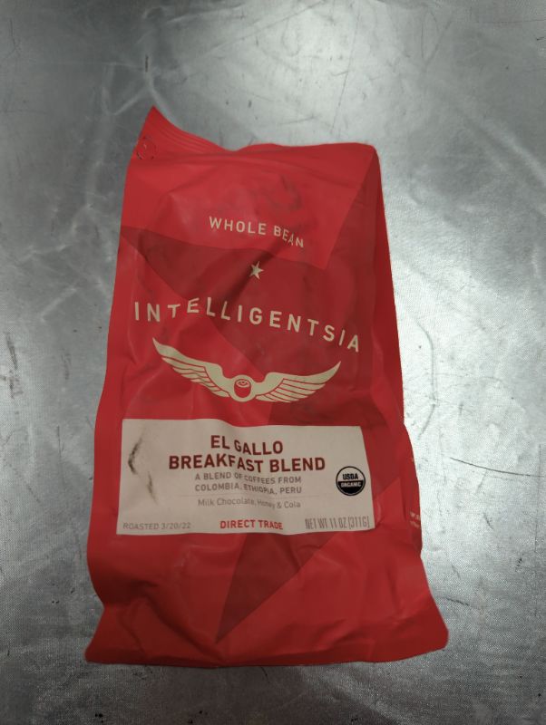 Photo 2 of Intelligentsia Coffee Gifts, Light Roast Whole Bean Coffee - Organic El Gallo 11 Ounce Bag with Flavor Notes of Milk Chocolate, Honey and Cola El Gallo Organic Breakfast Blend, WB 11 Ounce (Pack of 1)