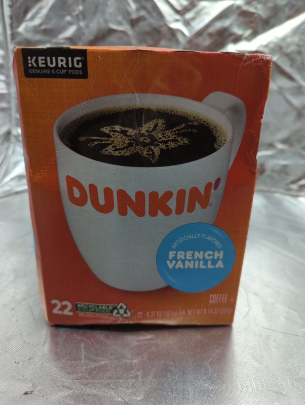 Photo 2 of Dunkin' French Vanilla Flavored Coffee, 22 Keurig K-Cup Pods Vanilla,French Vanilla 1 Count (Pack of 22)
