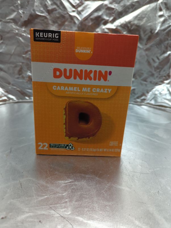 Photo 2 of Dunkin' Caramel Me Crazy Flavored Coffee, 22 Keurig K-Cup Pods 