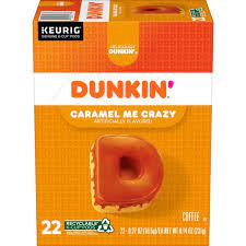 Photo 1 of Dunkin' Caramel Me Crazy Flavored Coffee, 22 Keurig K-Cup Pods 