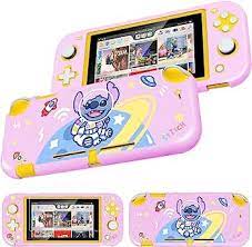 Photo 1 of Xinocy Cute Case for Nintendo Switch Lite 2019 Kawaii Cartoon Fun Funny Design Character Funny Cases Fashion Hard Shell Cover for Girls Kids Boys for Switch Lite,M Stitc
