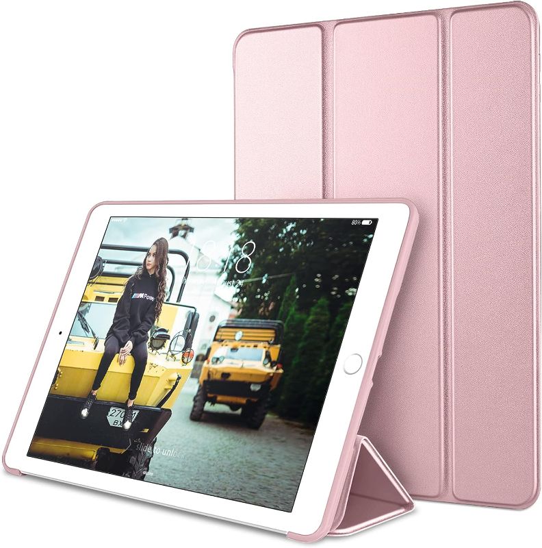 Photo 1 of DTTO Mini Case for iPad Mini 3/2/1, (Not Compatible with Mini 5th Generation 2019) Ultra Slim Lightweight Smart Case Trifold Cover Stand with Flexible Soft TPU Back Cover [Auto Sleep/Wake],Rose Gold
