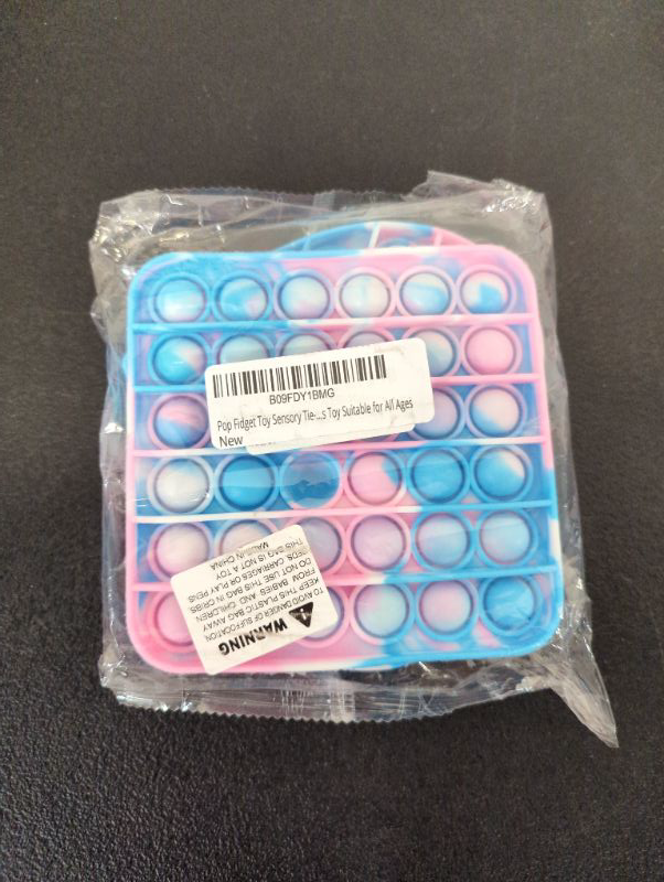 Photo 1 of Push Bubble Fidget Toy 3 Pcs Set, Silicone Pop Push Its Tie-dye Squeeze Toy, Poppet Fidget Sensory Toy for Office Desk, Autism special needs Stress Reliever fidget toy for all Ages(Round Square Heart)