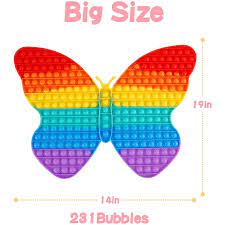 Photo 1 of Jumbo Rainbow Butterfly,Giant Sensory Toy for Kid Children and Adult Decompression and Emotion Anxiety Relief Tool