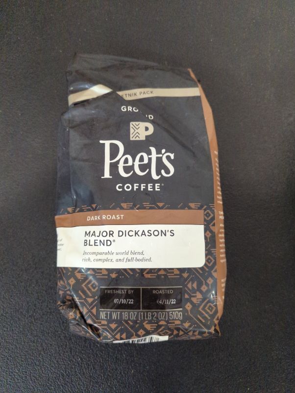 Photo 2 of Peet's Coffee, Dark Roast Ground Coffee - Major Dickason's Blend 18 Ounce Bag Major Dickason's 18 Ounce (Pack of 1)