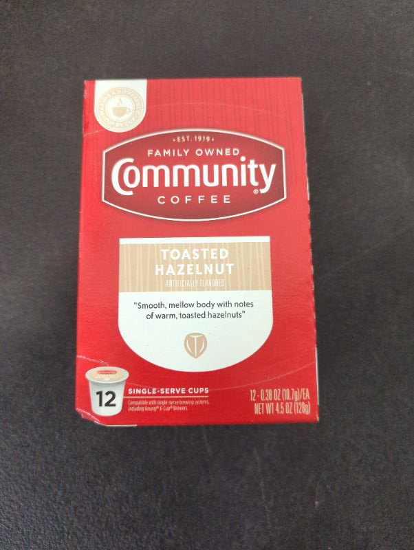 Photo 2 of Community Coffee Toasted Hazelnut Flavored 12 Count Coffee Pods, Medium Roast, Compatible with Keurig 2.0 K-cup Brewers, 12 Count (Pack of 1)