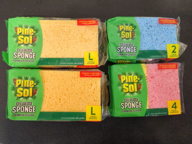 Photo 4 of Pine Sol - Cellulose Sponges - 2 Large + 2 Pack Medium + 4 Pack Small