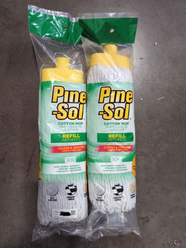 Photo 2 of 2 Pack - Pine Sol Cotton Mop Refill