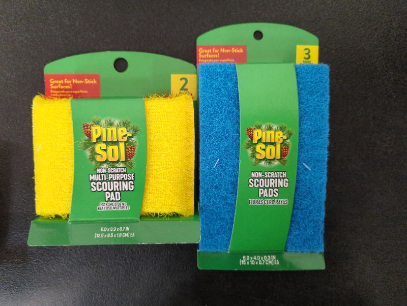 Photo 3 of Pine-Sol NON-SCRATCH, MULTI-PURPOSE SCOURING PAD + Pine-Sol Non Scratch Scouring Pads - Household Scrubbing Tool for Cleaning Nonstick Cookware and Surfaces - 3 Pack

