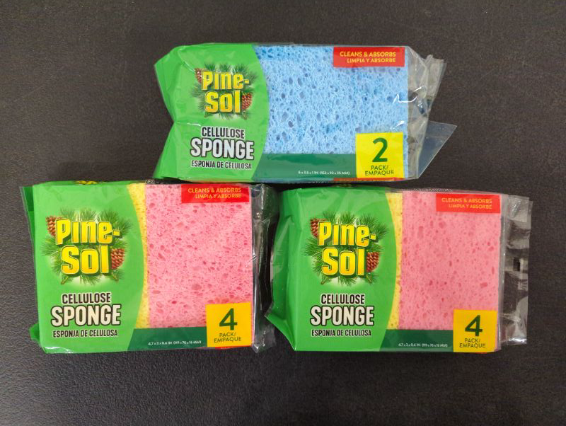 Photo 3 of Pine-Sol Cellulose Sponges - One 2-Pack Medium Sponges + Two 4-Pack Small Sponges