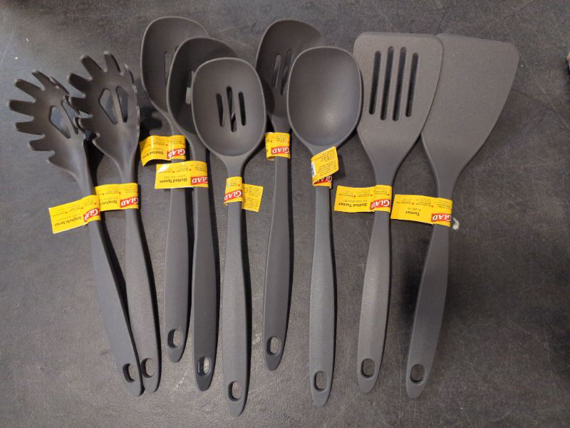 Photo 1 of GLAD -  Kitchen Utensil Bundle - Grey - 9pcs, see photo