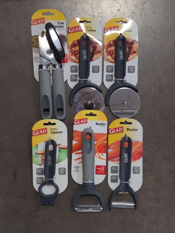 Photo 1 of GLAD - Kitchen Utensil Bundle - Grey - 6pcs, see photo