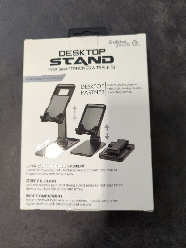 Photo 4 of Desktop Stand for Smart Phones & Tablets Adjustable Stand - Black
