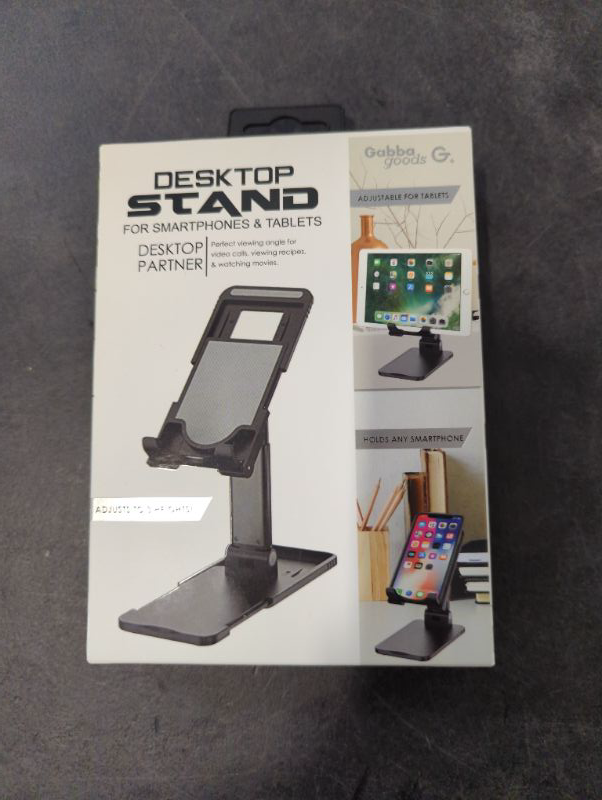 Photo 3 of Desktop Stand for Smart Phones & Tablets Adjustable Stand - Black

