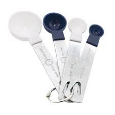 Photo 2 of Glad® 4-Piece Measuring Cup Set + 4-Piece Measuring Spoon Set with Stainless Steel Handle - Navy/White