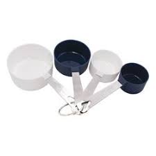Photo 1 of Glad® 4-Piece Measuring Cup Set + 4-Piece Measuring Spoon Set with Stainless Steel Handle - Navy/White
