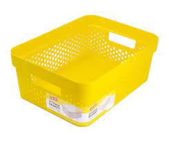 Photo 1 of GLAD - Yellow Perforated Storage Basket, 2 Gallons - 2PK