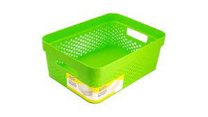 Photo 1 of GLAD - Green Perforated Storage Basket, 2 Gallons - 2PK