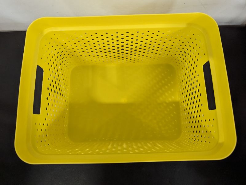 Photo 3 of GLAD - Yellow Perforated Storage Basket, 4 Gal.