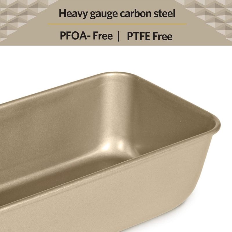 Photo 3 of Glad Loaf Baking Pan Nonstick - Heavy Duty Metal Bakeware for Bread and Cakes, 9.5 x 5.5 x 3 inches