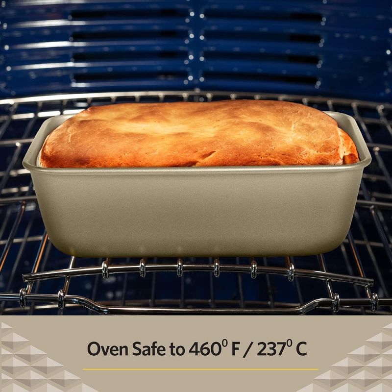 Photo 2 of Glad Loaf Baking Pan Nonstick - Heavy Duty Metal Bakeware for Bread and Cakes, 9.5 x 5.5 x 3 inches