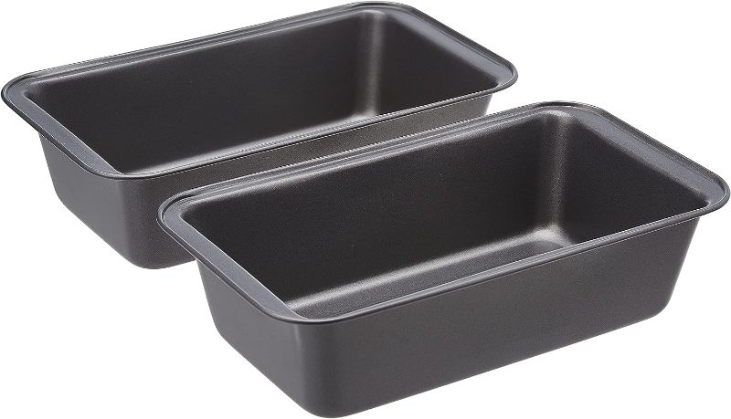 Photo 1 of GLAD - Rectangular Baking Bread Loaf Pan, 9.5 x 5 Inch, Set of 2, Gray

