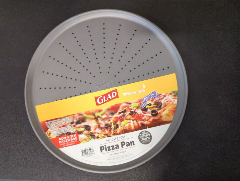 Photo 2 of GLAD - Pizza Pan for Oven, 14.5" Nonstick Pizza Crisper Baking Pan, Nonstick Food-Grade Coating For Easy Release Oven Baking Supplies Home Baking