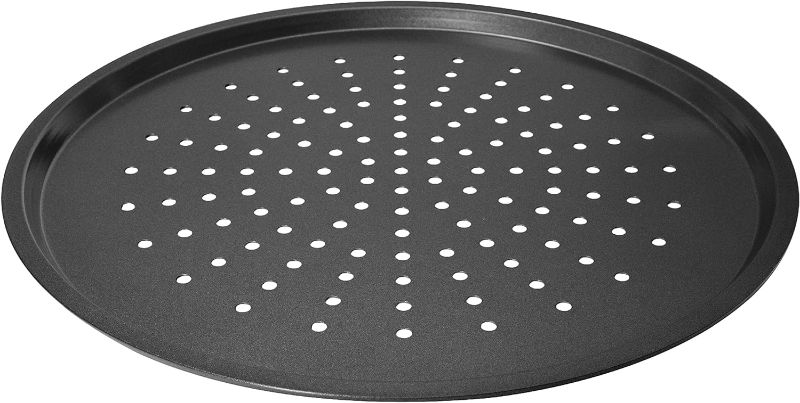 Photo 1 of GLAD - Pizza Pan for Oven, 14.5" Nonstick Pizza Crisper Baking Pan, Nonstick Food-Grade Coating For Easy Release Oven Baking Supplies Home Baking