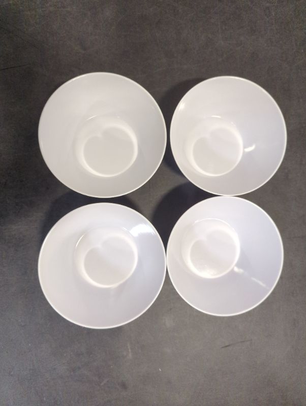Photo 2 of 6-inch Melamine Bowls, Cereal Bowls Salad Bowls, set of 4 White | 100% Melamine, Dishwasher Safe, BPA Free