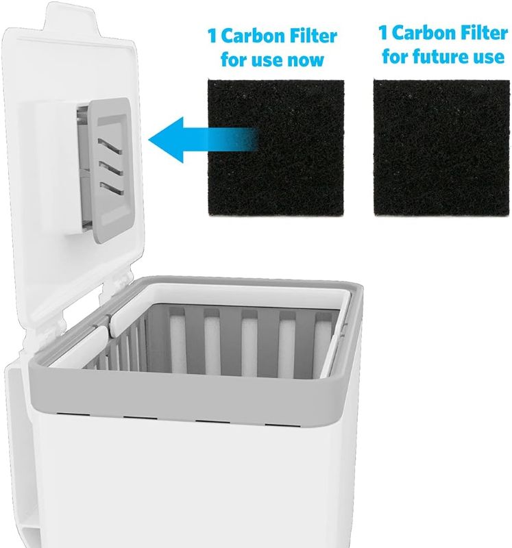 Photo 2 of GLAD Compost Bin for Kitchen, 1.5 Gallon | Plastic Container with Removable Inner Basket, Bag Storage Holder, and Carbon Odor Blocking Filters, White