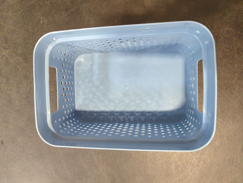 Photo 2 of GLAD - Plastic Baskets For Organizing, Set Of 4 | Pantry Storage For Under Counter, Linen Closet, And Bathroom | Nesting Shelf Bins With Handles, 1 Gallon, Pale Blue
