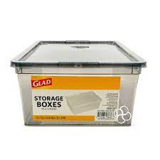 Photo 1 of 2PK - Glad - Storage Box w/Lid, Clear - 10.5L
