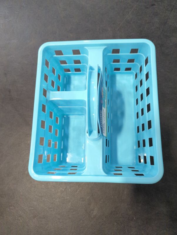 Photo 3 of 2 Pack - Multi-Purpose Plastic Caddy with Handle - 3 Compartments - Blue (SEE PHOTOS, stock image for reference)