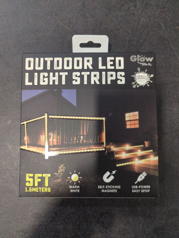 Photo 2 of Gabba Goods Outdoor/Indoor Weatherproof 5 Foot Long LED 5ft Light Strips with Warm White Light