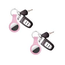 Photo 1 of Gabba Goods - Keyring Holder for Apple Air Tag - Pink - 2 Pack