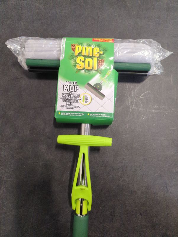 Photo 5 of Pine-Sol PVA Sponge Roller Mop – Self Wringing Easy Squeeze for Wet Mopping | Telescoping Household Cleaning Tool for Tile, Laminate, Vinyl Floors | Extendable Metal Handle