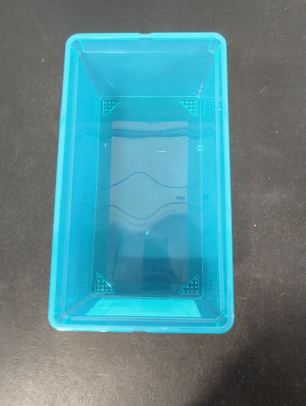 Photo 2 of 3 Pack - Glad Storage Box 6L w/Lid - Clear Blue Containers w/Clear Green Lids
