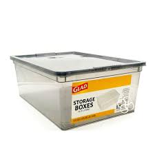 Photo 1 of 2 Pack -Glad Storage Box 10.5L w/Lid - Smoky Grey
